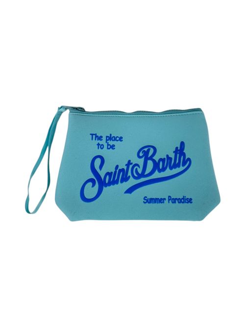 light blue neoprene women's cosmetic bag MC2 Saint Barth | ALINE3117